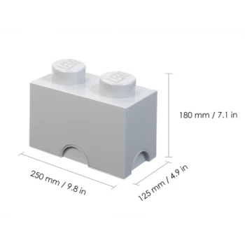 LEGO® STORAGE BOX 2 Úložný box světle šedý