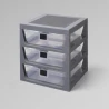 LEGO® STORAGE organizér se třemi zásuvkami šedý