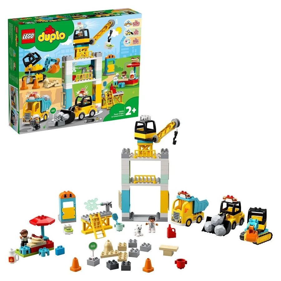 LEGO® 10933 DUPLO® Stavba s věžovým jeřábem