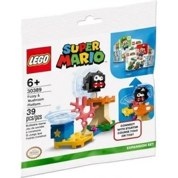 LEGO® 30389 SUPER MARIO Fuzzy a Mushroom v akci – rozšiřující set