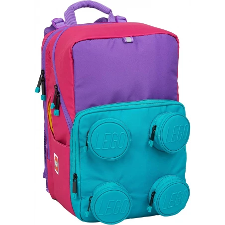 LEGO® BAGS ® Pink/Purple brick 2x2 školní taška Peterson