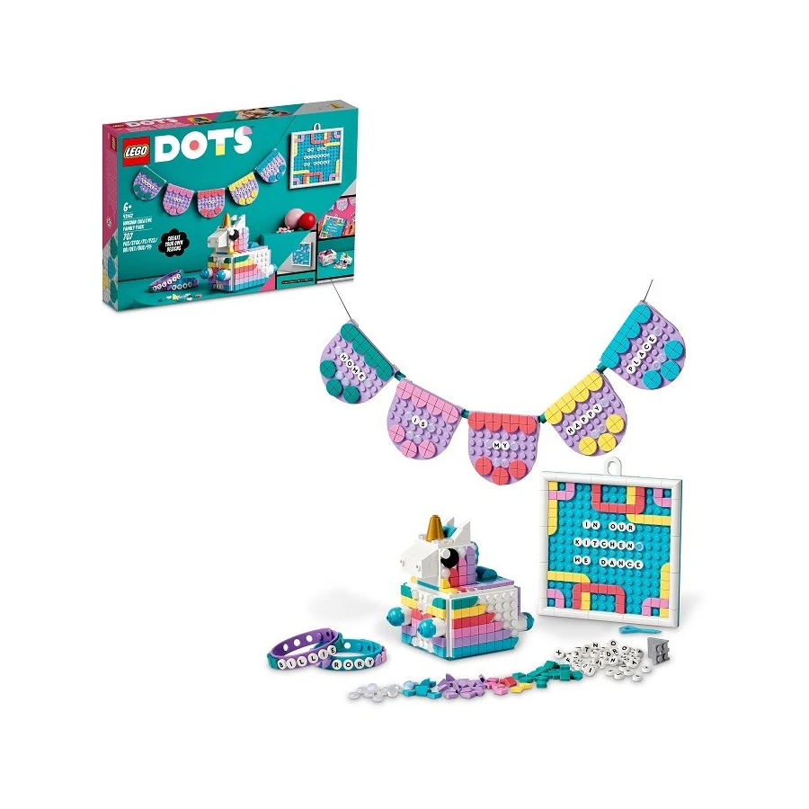 LEGO® 41962 DOTS Tvořivá rodinná sada – jednorožec