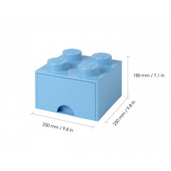 LEGO® STORAGE BOX 4 Úložný box světle modrý se šuplíky