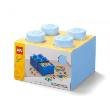LEGO® STORAGE BOX 4 Úložný box světle modrý se šuplíky