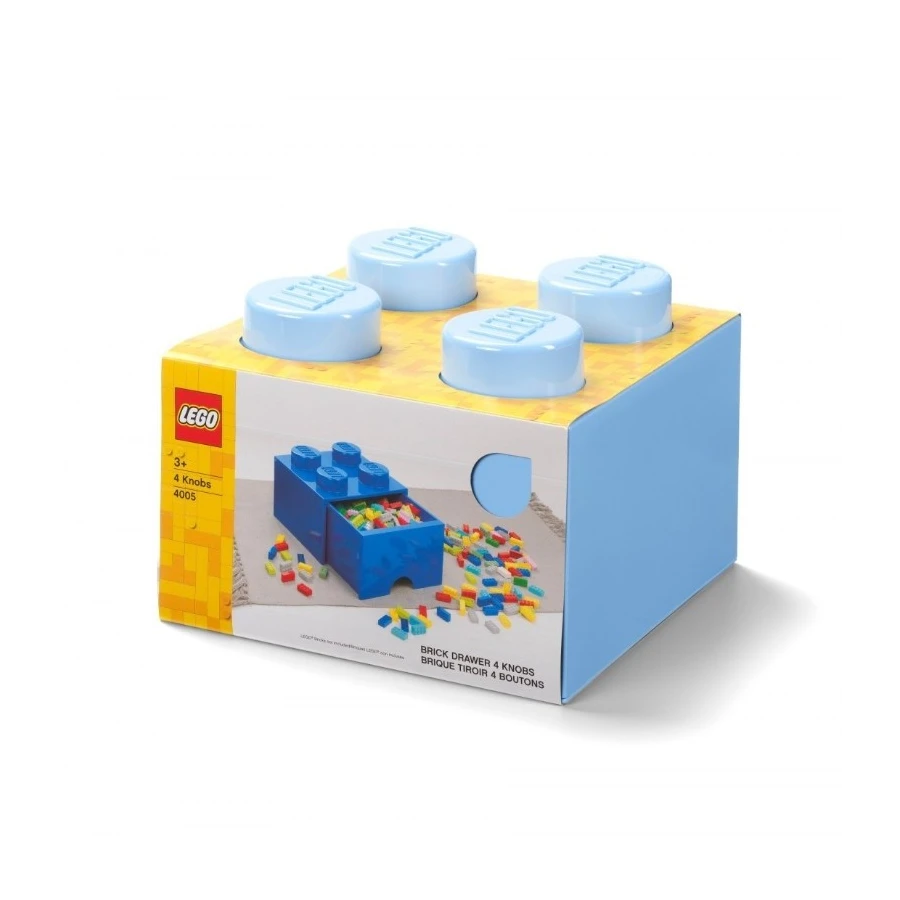 LEGO® STORAGE BOX 4 Úložný box světle modrý se šuplíky