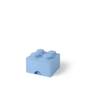LEGO® STORAGE BOX 4 Úložný box světle modrý se šuplíky