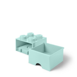 LEGO® STORAGE BOX 4 Úložný box aqua se šuplíky