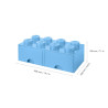 LEGO® STORAGE BOX 8 Úložný box světle modrý s šuplíky