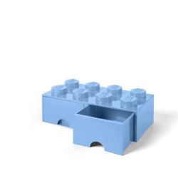 LEGO® STORAGE BOX 8 Úložný box světle modrý s šuplíky