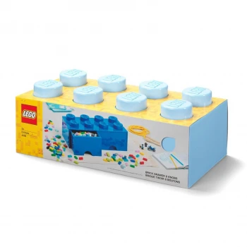 LEGO® STORAGE BOX 8 Úložný box světle modrý s šuplíky