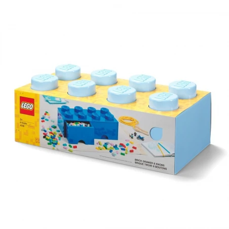 LEGO® STORAGE BOX 8 Úložný box světle modrý s šuplíky
