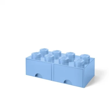 LEGO® STORAGE BOX 8 Úložný box světle modrý s šuplíky