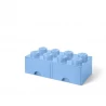 LEGO® STORAGE BOX 8 Úložný box světle modrý s šuplíky