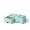LEGO® STORAGE BOX 8 Úložný box aqua s šuplíky