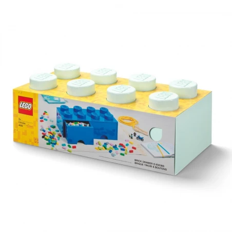 LEGO® STORAGE BOX 8 Úložný box aqua s šuplíky