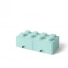 LEGO® STORAGE BOX 8 Úložný box aqua s šuplíky