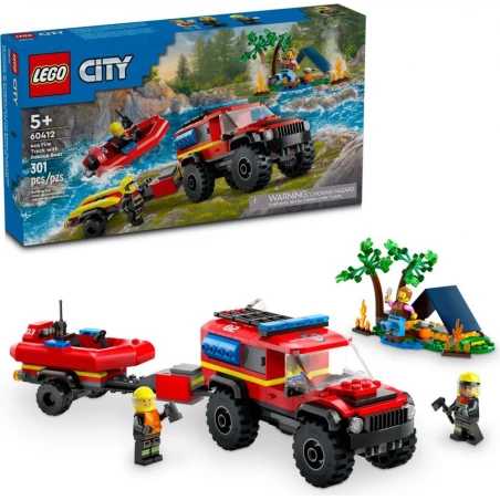 LEGO® 60412 CITY Hasičský vůz 4x4 a záchranný člun
