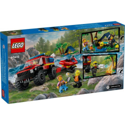 LEGO® 60412 CITY Hasičský vůz 4x4 a záchranný člun