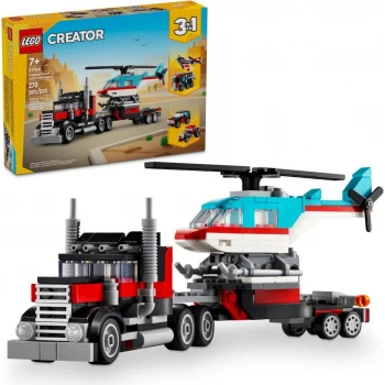 LEGO® 31146 CREATOR Náklaďák s plochou korbou a helikoptéra
