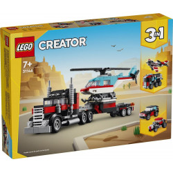 LEGO® 31146 CREATOR Náklaďák s plochou korbou a helikoptéra