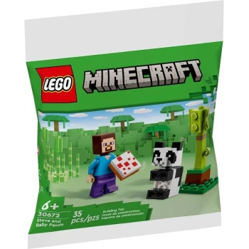 LEGO® 30672 MINECRAFT® Steve a mládě pandy