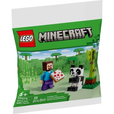 LEGO® 30672 MINECRAFT® Steve a mládě pandy