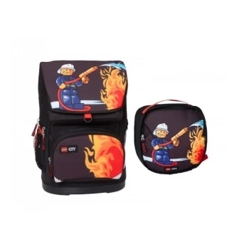 LEGO® BAGS CITY Fire školní taška Large - 2 dílný set