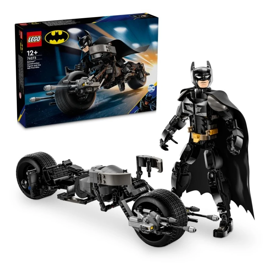 LEGO® 76273 DC Batman Sestavitelná figurka: Batman™ a motorka Bat-Pod