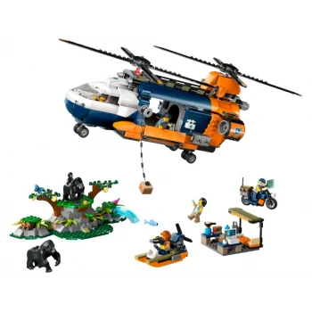 LEGO® 60437 CITY Helikoptéra na průzkum džungle v základním táboře