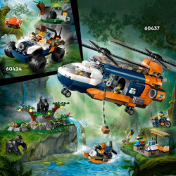 LEGO® 60437 CITY Helikoptéra na průzkum džungle v základním táboře