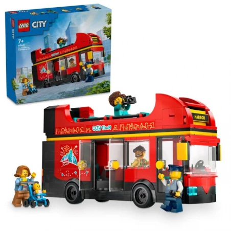 LEGO® 60407 CITY Červený dvoupodlažní vyhlídkový autobus