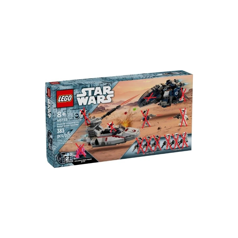 LEGO® 40755 STAR WARS® - !Bez figurek! - Imperial Dropship vs. Rebel Scout Speeder