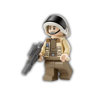LEGO® Star Wars sw1328 Captain Antilles - Dark Tan Shirt, Large Rank Badge