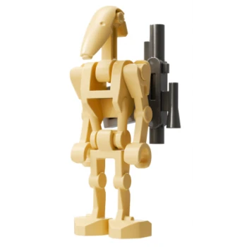 LEGO® Star Wars sw1320 Battle Droid - Tan, Angled Arms, Light Bluish Gray Clip on Back