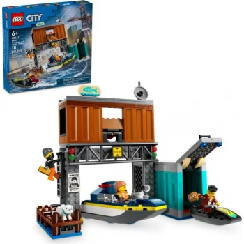 LEGO® 60417 CITY Policejní rychlý motorový člun a úkryt zločinců