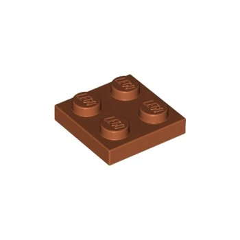 LEGO® CREATOR Podložka na stavění 2x2 tmavě oranžová (3022)