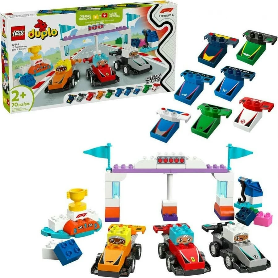 LEGO® 10445 DUPLO Závodní auta a řidiči týmu F1®