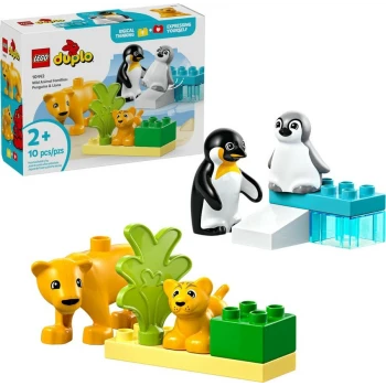 LEGO® 10442 DUPLO Rodinky divokých zvířat: Tučňáci a lvi