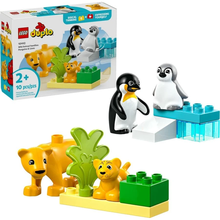 LEGO® 10442 DUPLO Rodinky divokých zvířat: Tučňáci a lvi