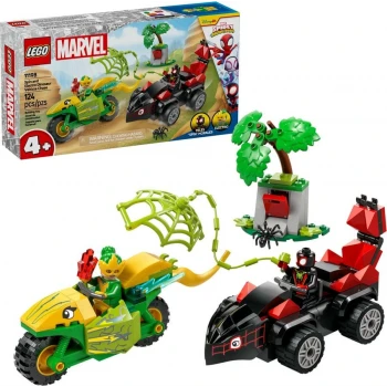 LEGO® 11198 MARVEL Spin, Electro a honička s dinosauřím vozidlem