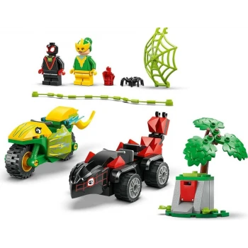 LEGO® 11198 MARVEL Spin, Electro a honička s dinosauřím vozidlem