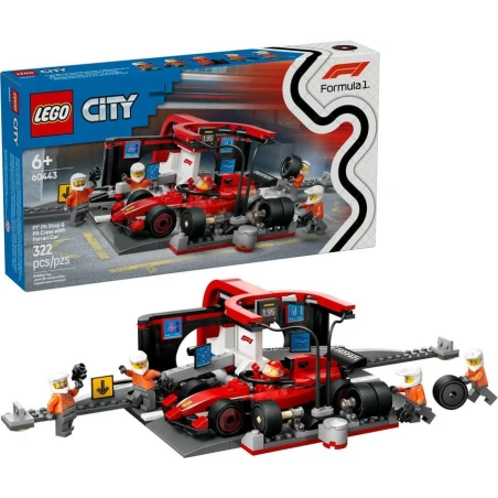 LEGO® 60443 CITY  Zastávka v boxech F1® a personál s vozem Ferrari