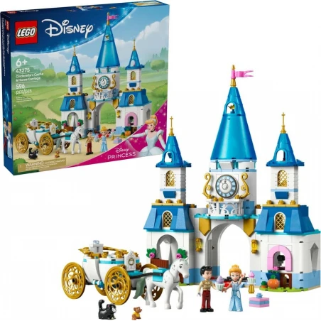 LEGO® 43275 DISNEY™ Popelčin zámek a kočár s koňmi