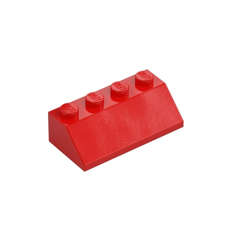 LEGO® DÍLY Střešní kostka 2x4 45 st. šikmá červená - 3037