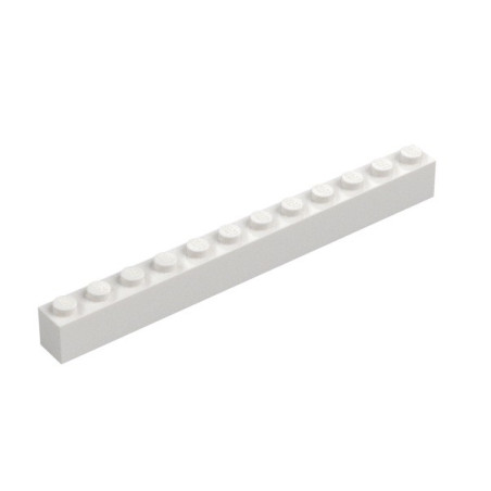 LEGO® DÍLY kostka 1x12 bílá (6112)
