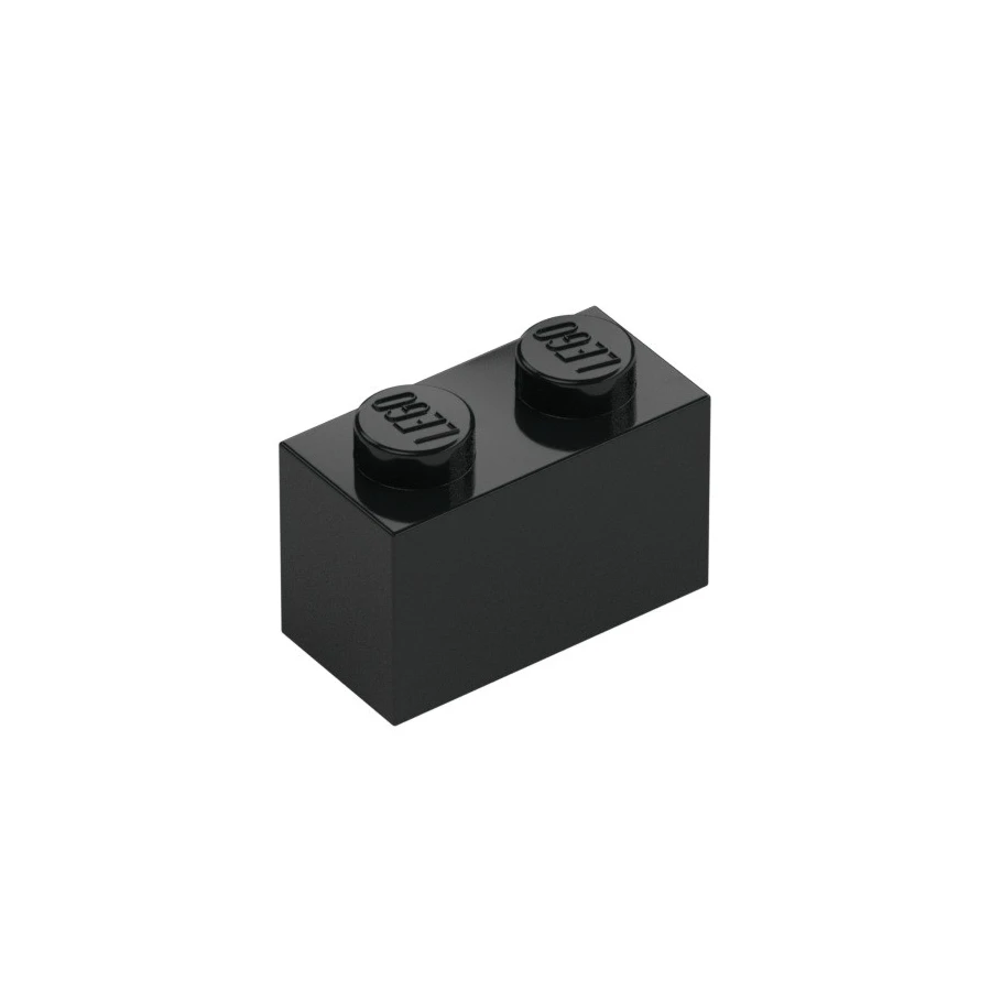 LEGO® DÍLY kostka 1x2 černá (3004)