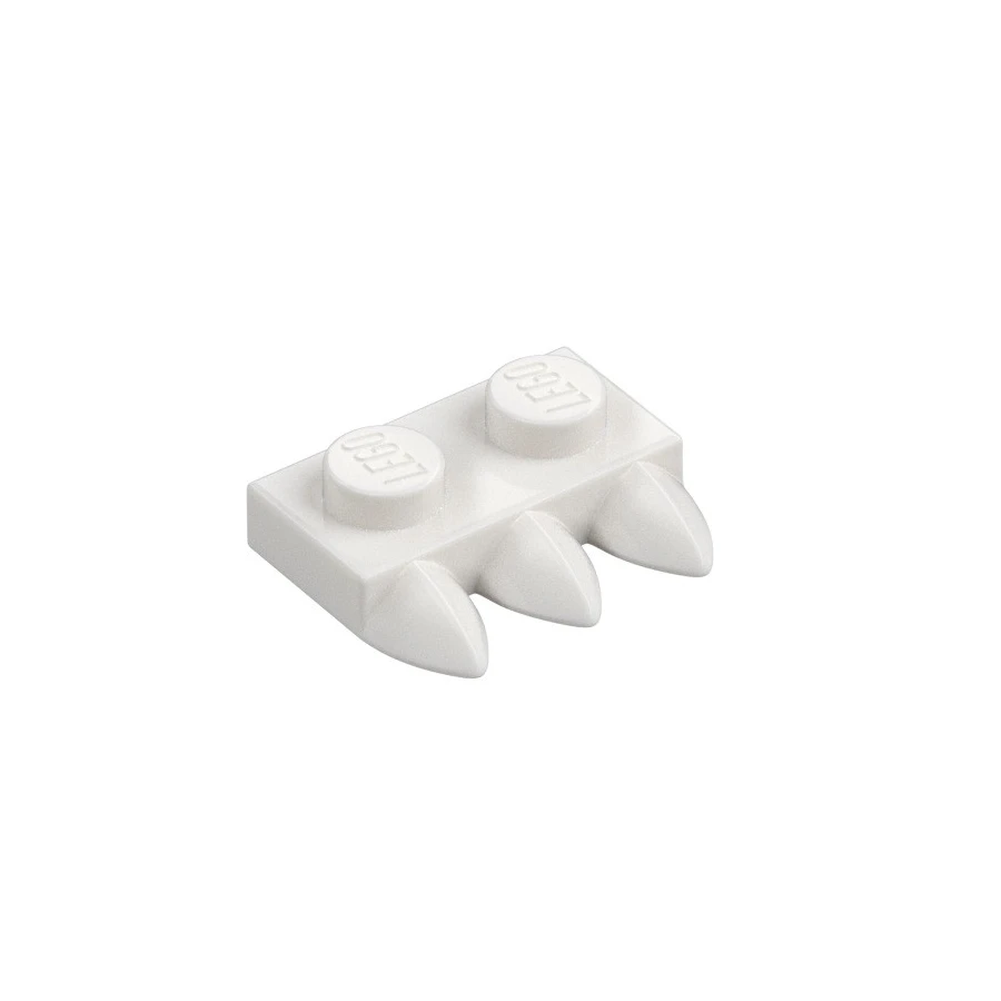 LEGO® CREATOR podložka 1x2 s 3 zuby bílá (15208)