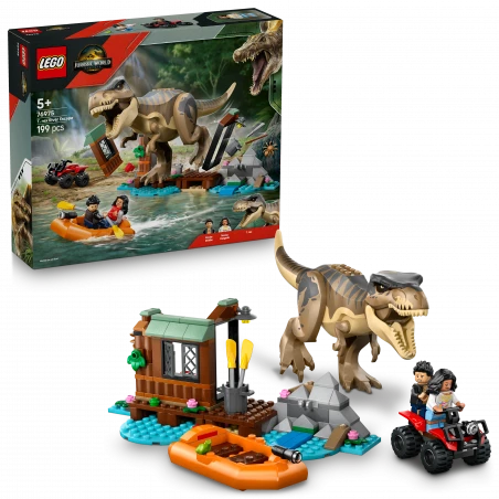 LEGO® 76975 JURASSIC WORLD T-rex a útěk po řece