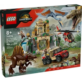 LEGO® 76976 JURASSIC Letecká mise se spinosaurem a quetzalcoatlem