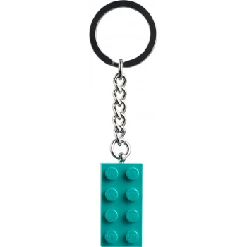 LEGO® 854303 CLASSIC Přívěsek na klíče –  jasně modrozelená kostka 2x4